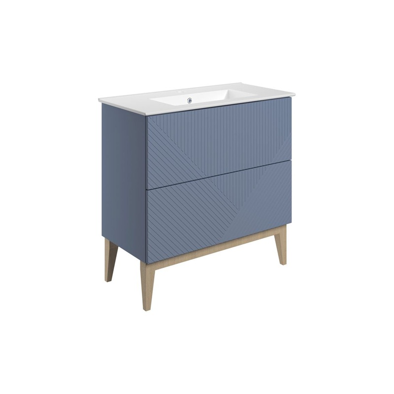 Fairweather 815mm Floor Standing 2 Drawer Basin Unit & Basin