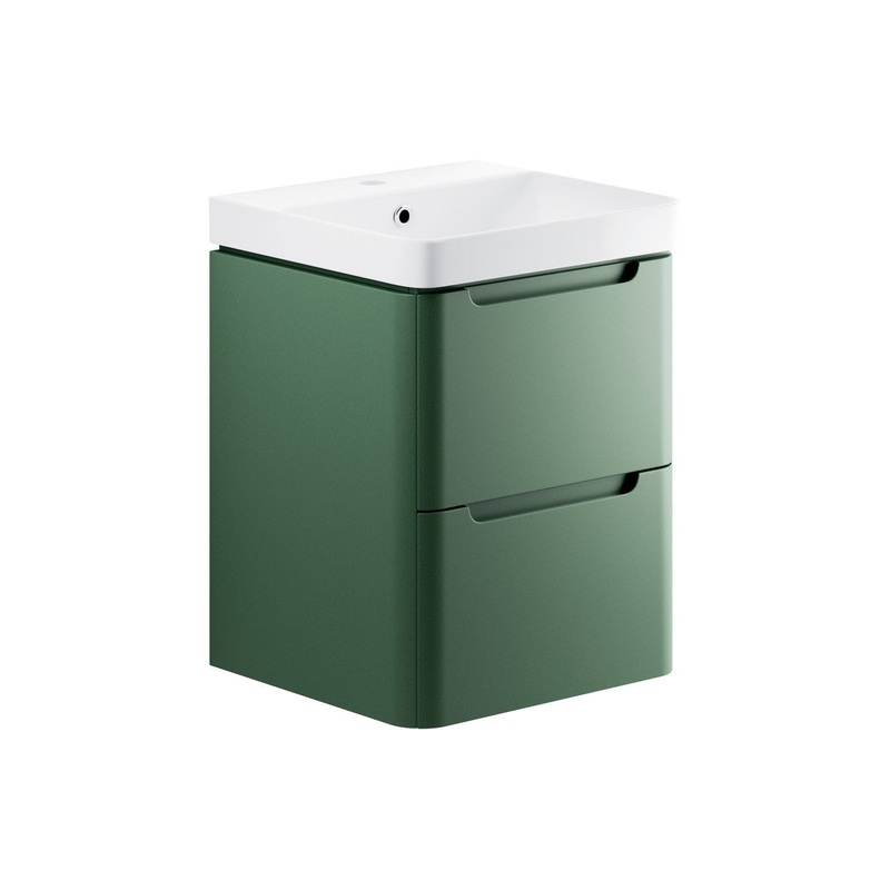 Fawn 500mm 2 Drawer Wall Hung Cloakroom Basin Unit