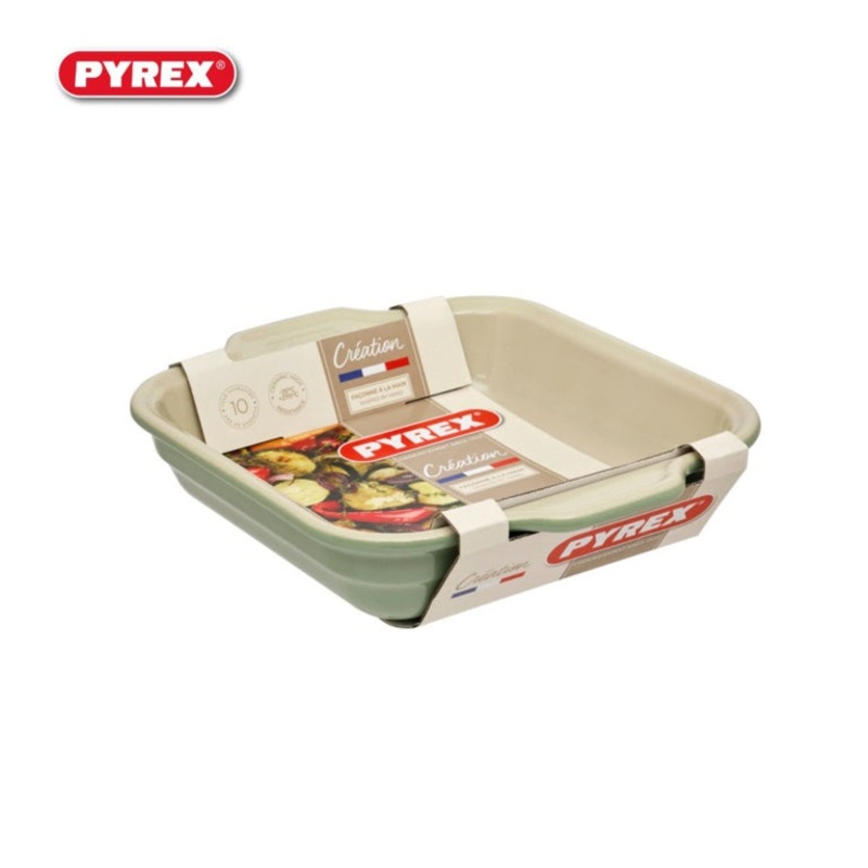 Pyrex Square Roaster Green Sage 27 x 23cm