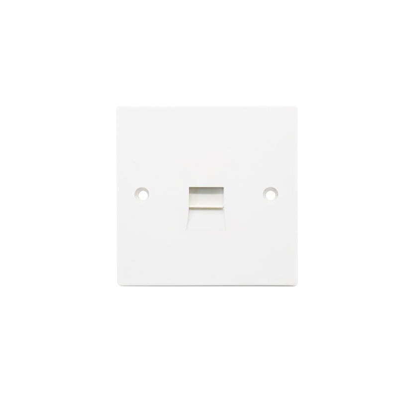 Securlec 1 Gang Telephone Socket Square Edge