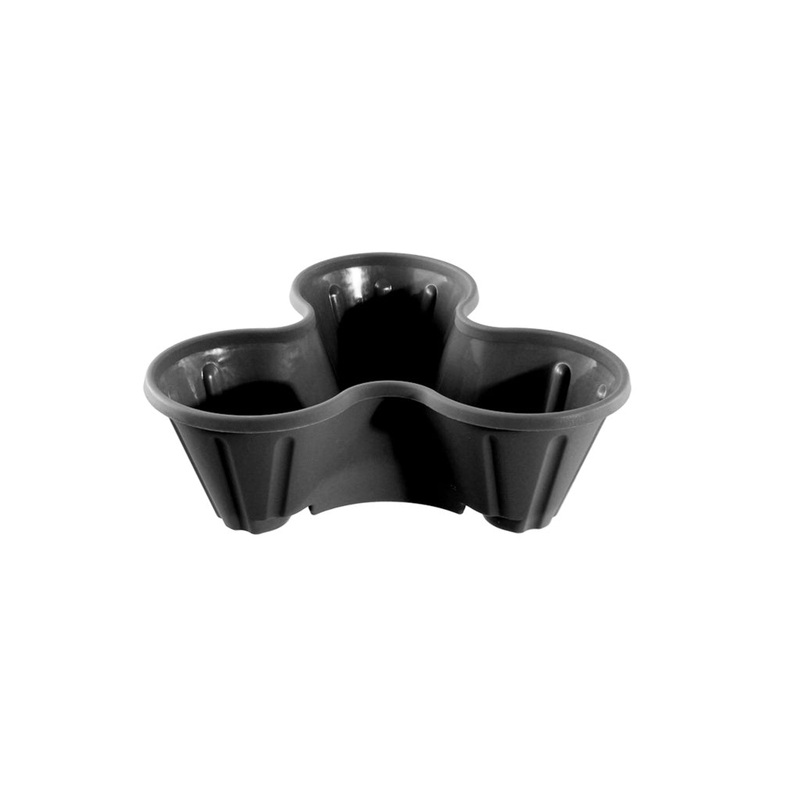 Thumbs Up Strawberry Planter Black Pack 3