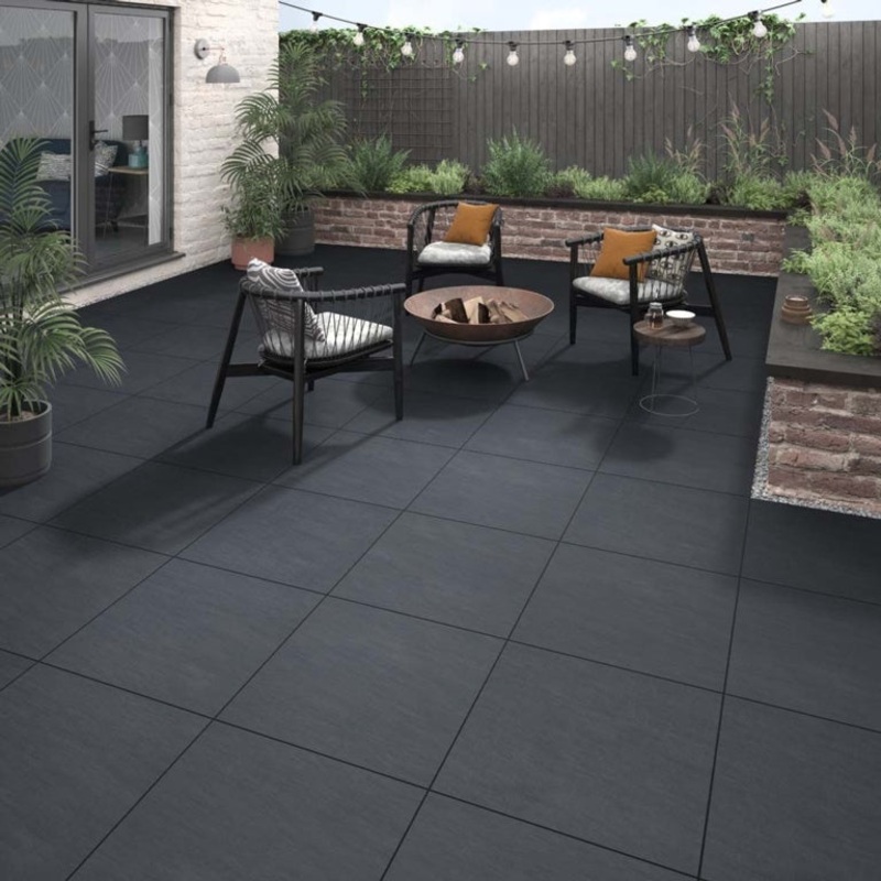 Verona Sherborne Graphite Outdoor Floor Tile  600 x 600 x 20mm (0.72m)