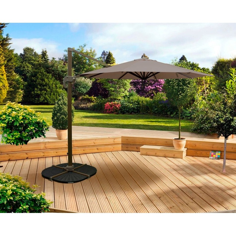 Pagoda Deluxe Overhanging Parasol 3m Taupe