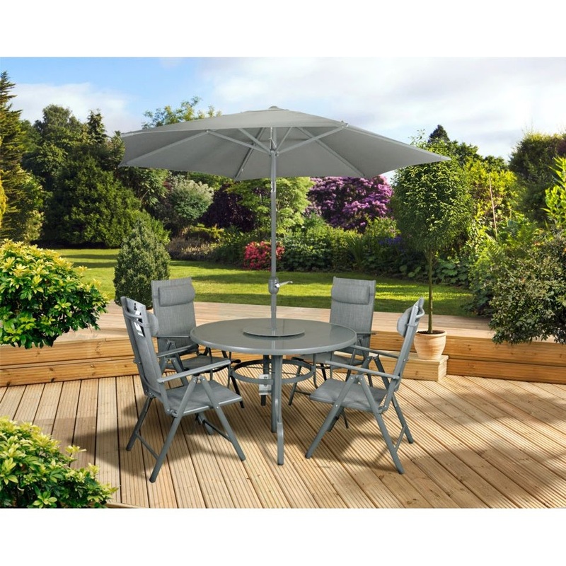 Pagoda Sienna Dining Set With Reclining Chairs