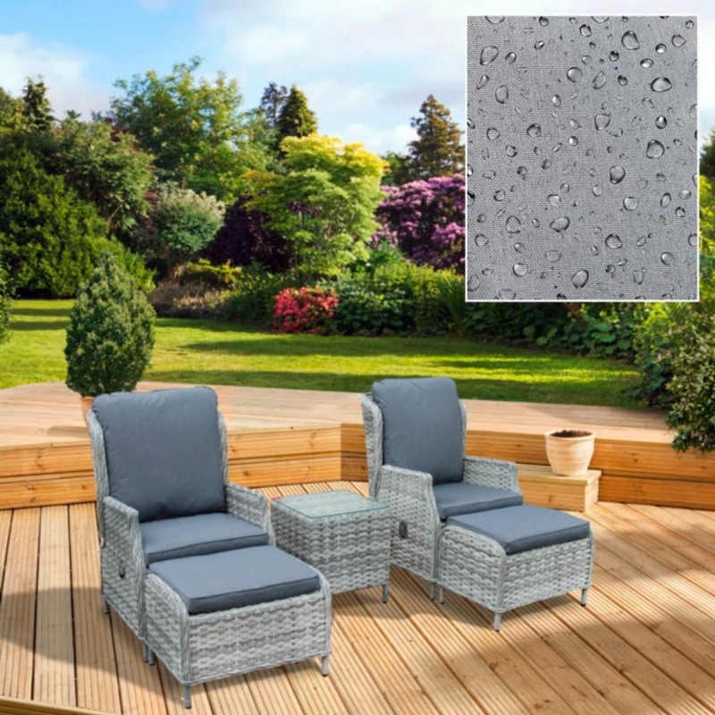 Pagoda Verona Deluxe Reclining Companion Set With Water Repellent Cushions