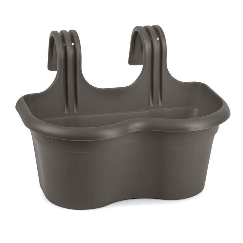 Plasticforte Balcony Double Planter Zeus Anthracite