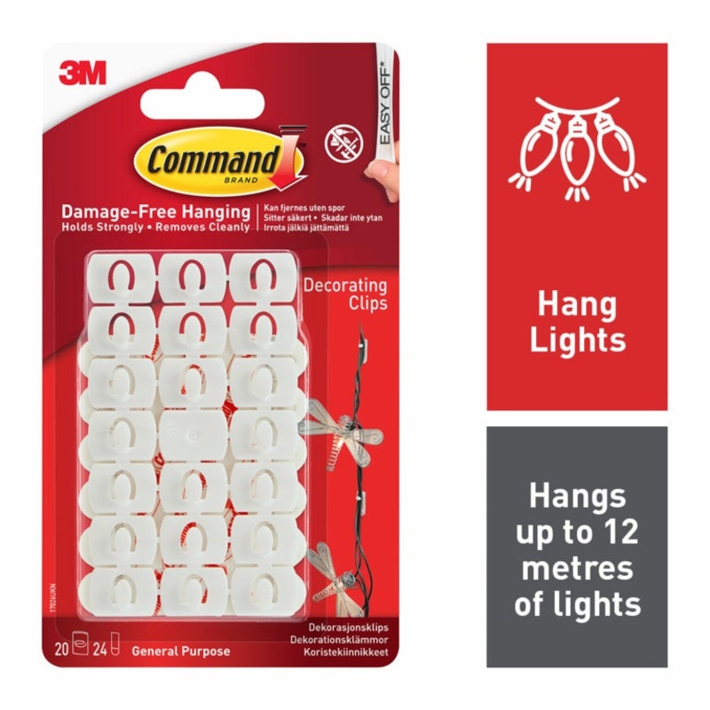 Command Decorating Clips White