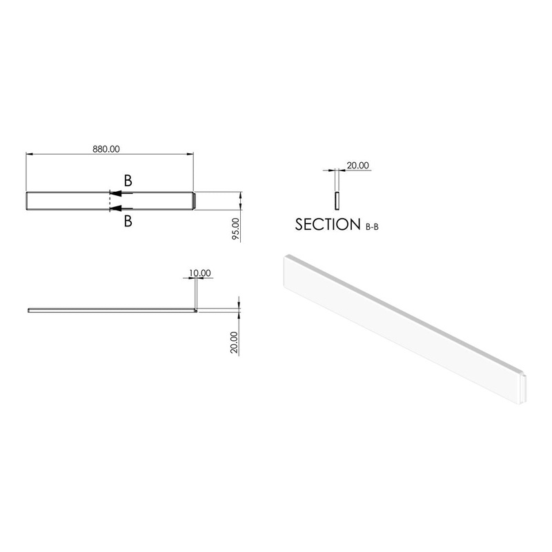 45mm Low Profile Square & Rectangular Riser Set – White