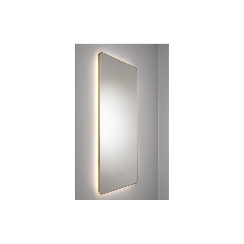 Abode Mayar 450x900mm Tablet LED Mirror – Brushed Brass