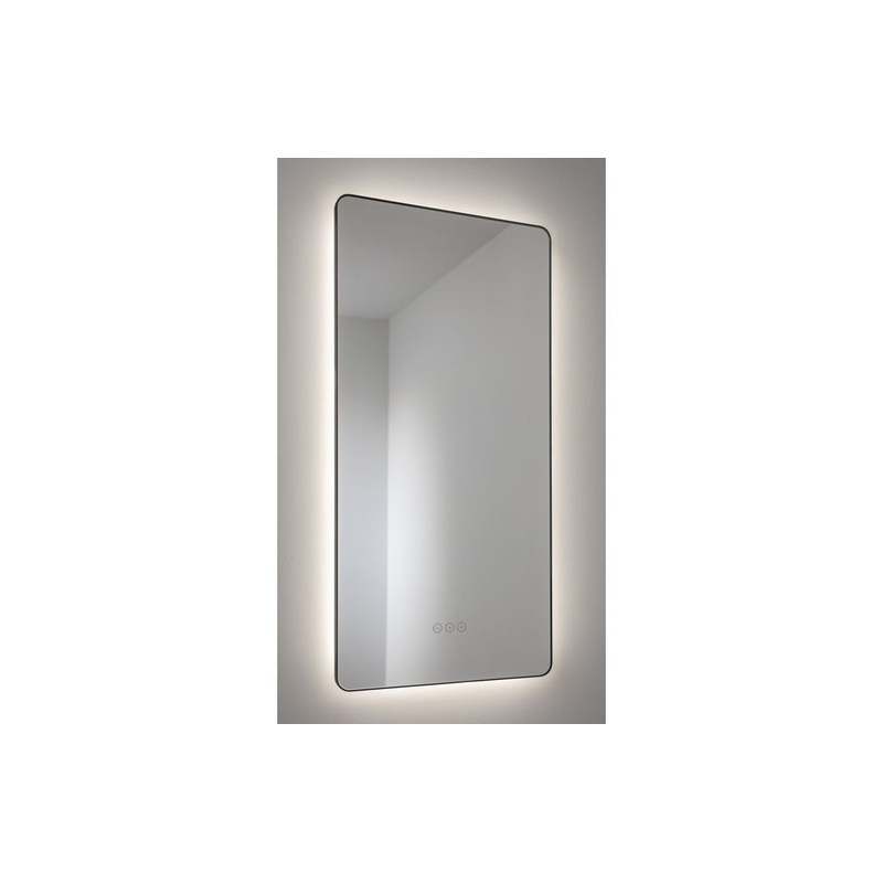 Abode Mayar 450x900mm Tablet LED Mirror – Matt Black