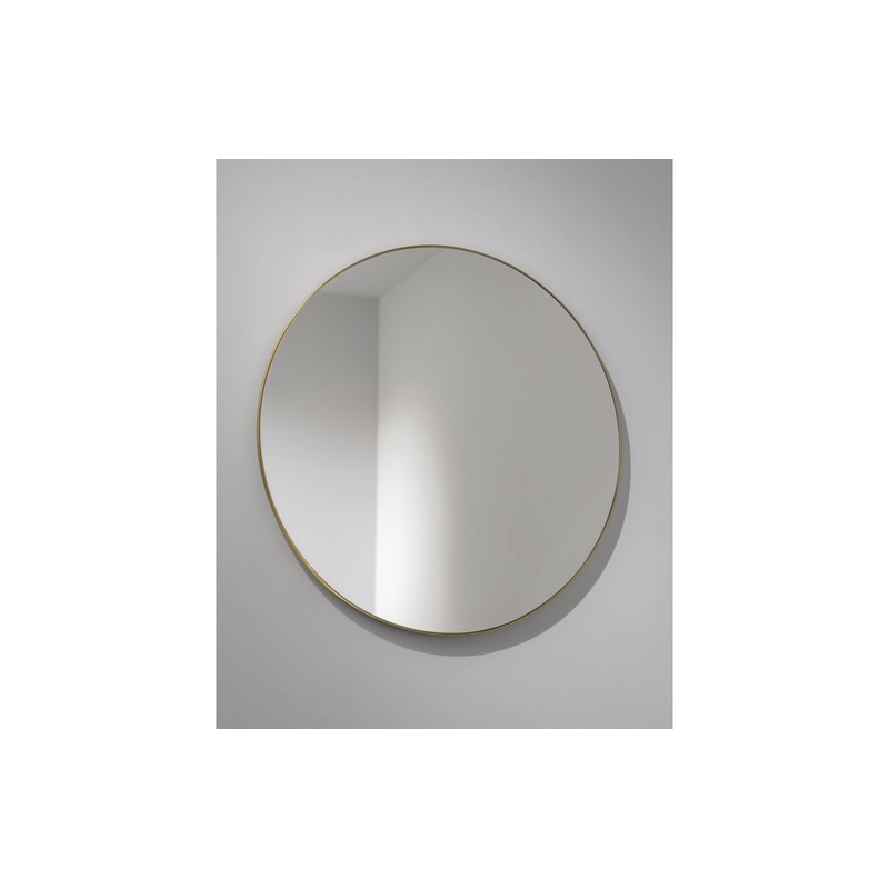 Abode Mayar 600mm Round Mirror – Brushed Brass