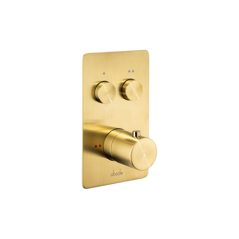 Abode Uno Concealed Push Button Shower (2 Exit) – Brushed Brass