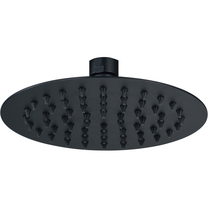 Berry 200mm Round Ultraslim Showerhead – Matt Black