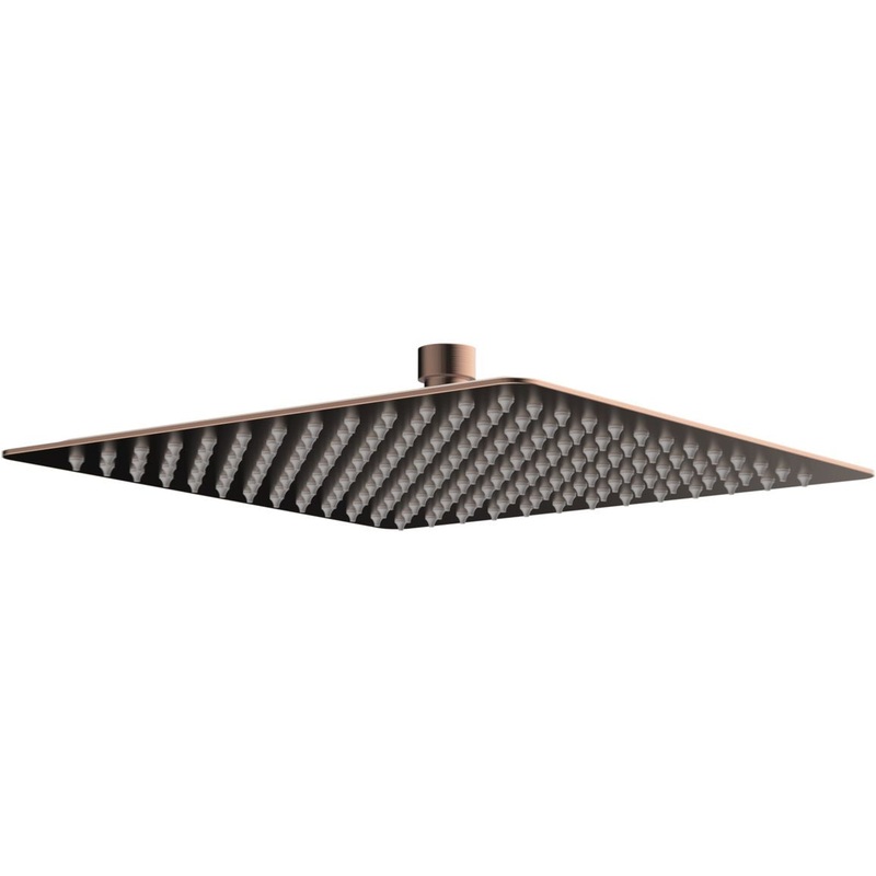 Engleman 200mm Square Ultraslim Showerhead – Brushed Brass
