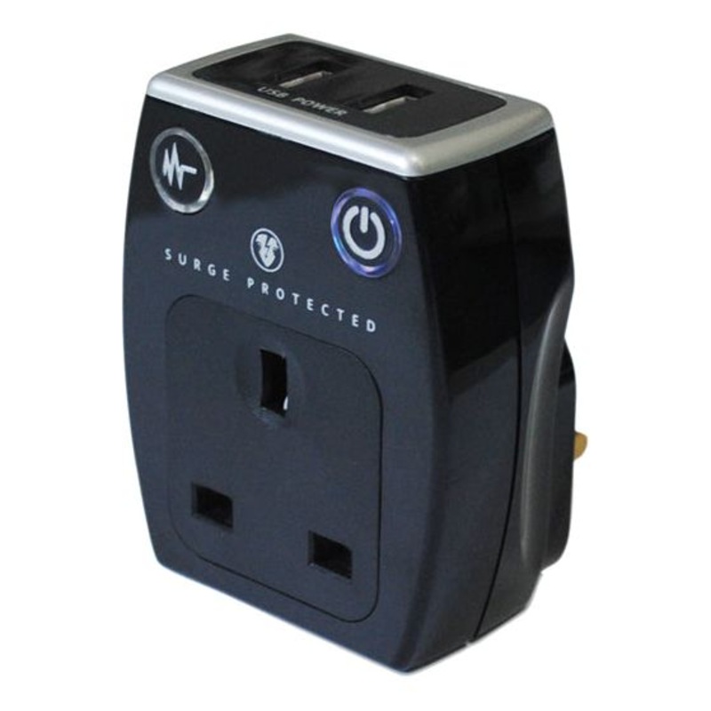 Masterplug Surge Adaptor With 2 USB Sockets