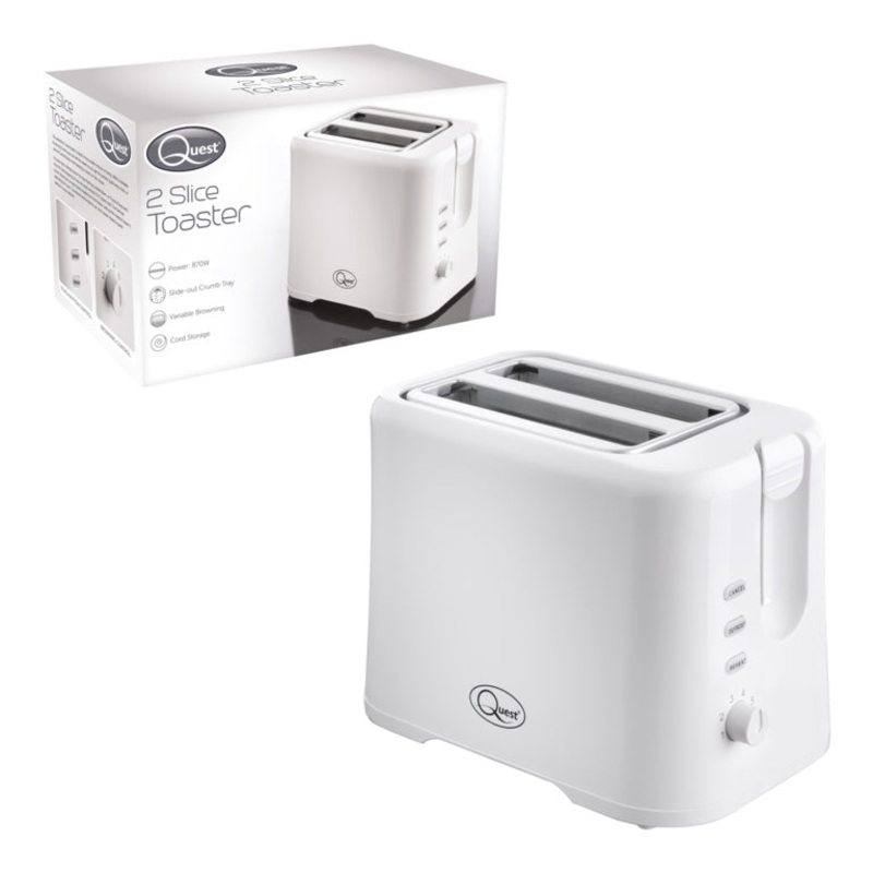 Quest 2 Slice Toaster|White|Black