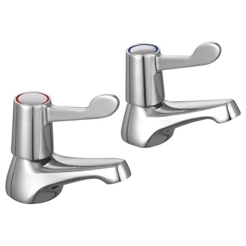 SupaPlumb Lever Basin Taps  H: 98mm D: 115mm Diameter: 44mm