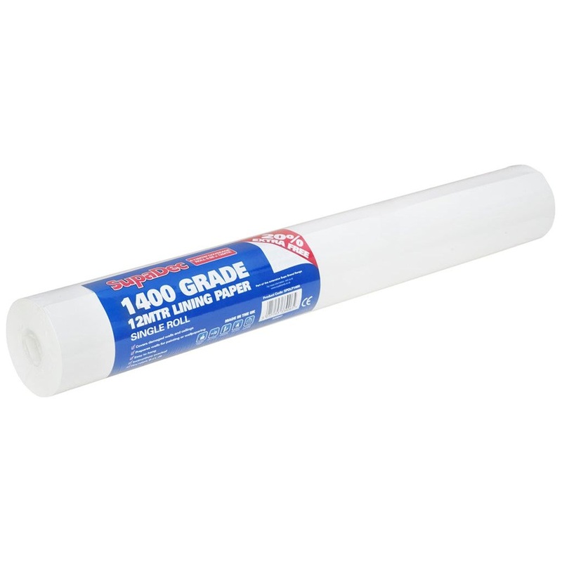 SupaDec Lining Paper 1400 Grade 10m Plus 20% Free  6.72m Coverage