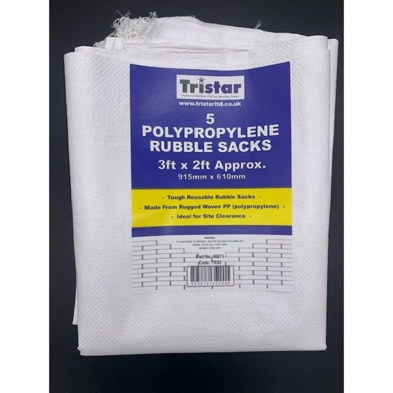 Tristar Woven Rubble Sacks  Pack of 5
