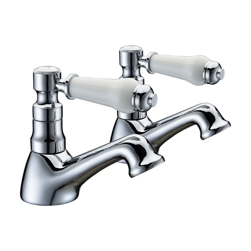Brooke Basin Pillar Taps – Chrome