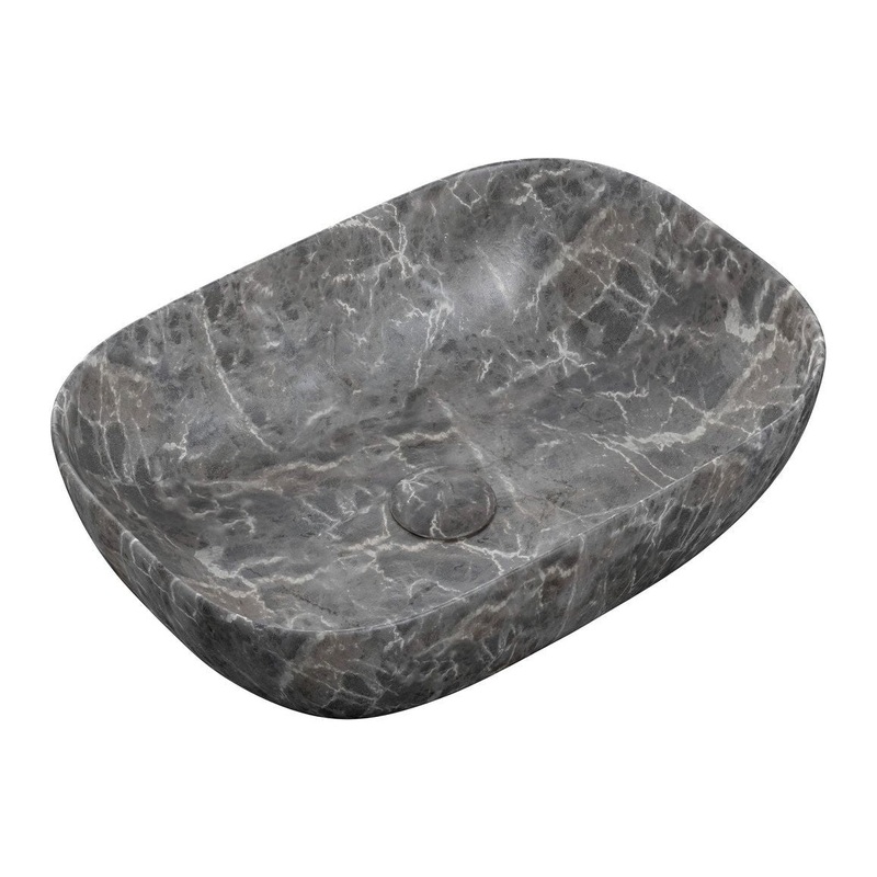 Miller 460x330mm Ceramic Washbowl – Grey Marble Effect