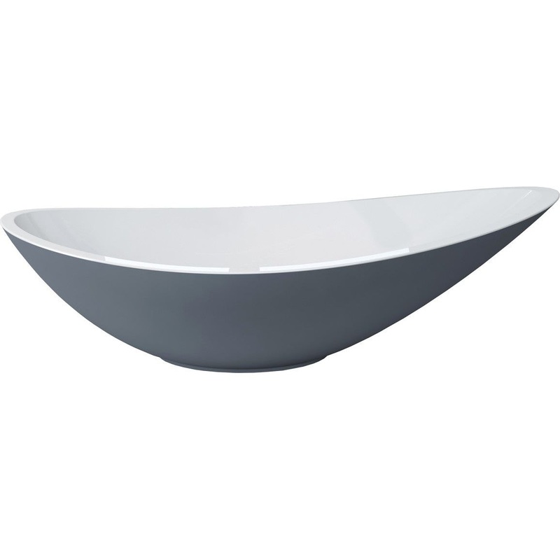 Nibo 564x323mm 0TH Resin Washbowl – Grey