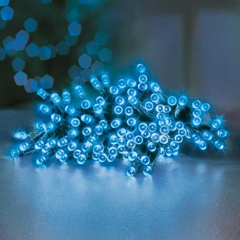 Premier 200 Multi-Action Battery Operated LED TIMELIGHTS with Timer  Blue