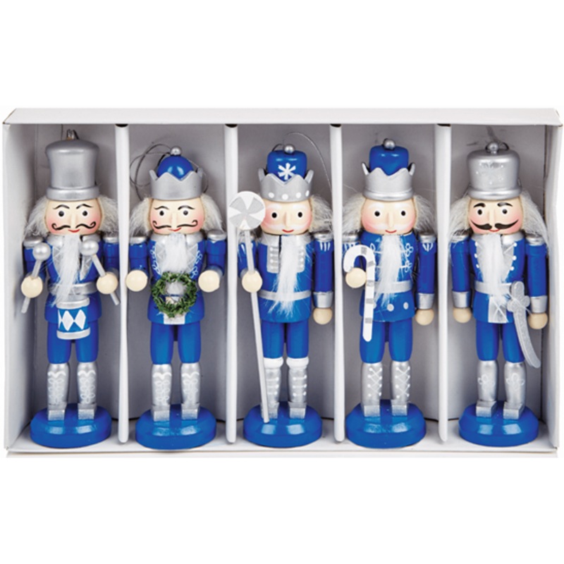 Premier Decorations 5PC Nutcrackers – Blue
