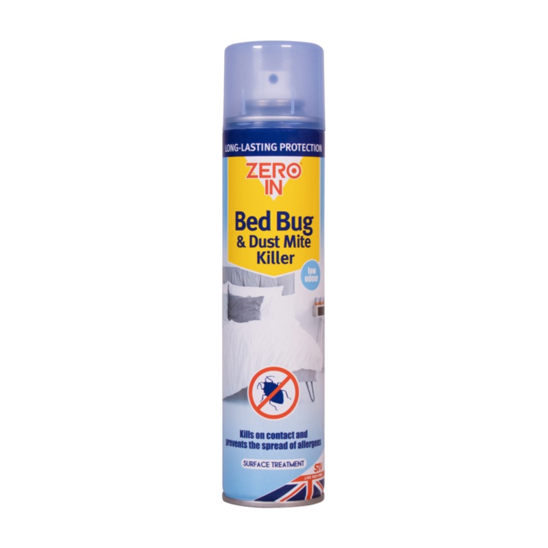 Zero In Bed Bug & Dust Mite Killer – 300ML Aerosol