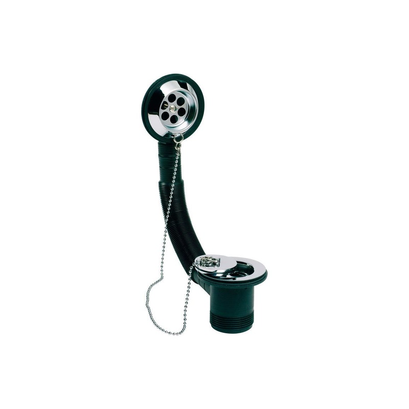 Bath Waste & Tidy Chain Plug – Chrome