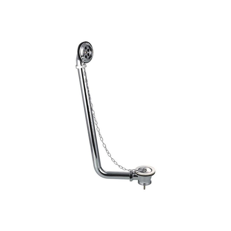 Exposed Bath Plug & Chain Waste – Chrome