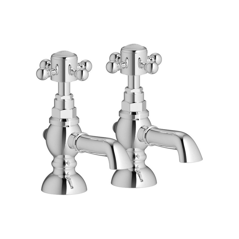 Namdi Basin Pillar Taps – Chrome
