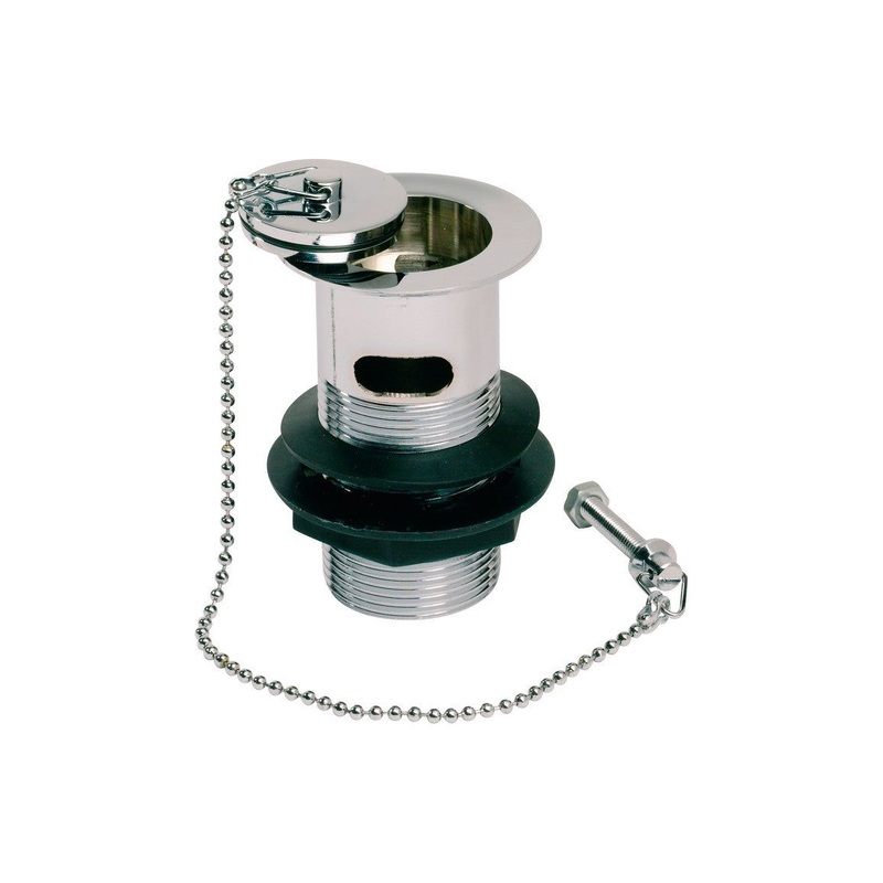 Slotted Basin Plug & Chain Waste – Chrome