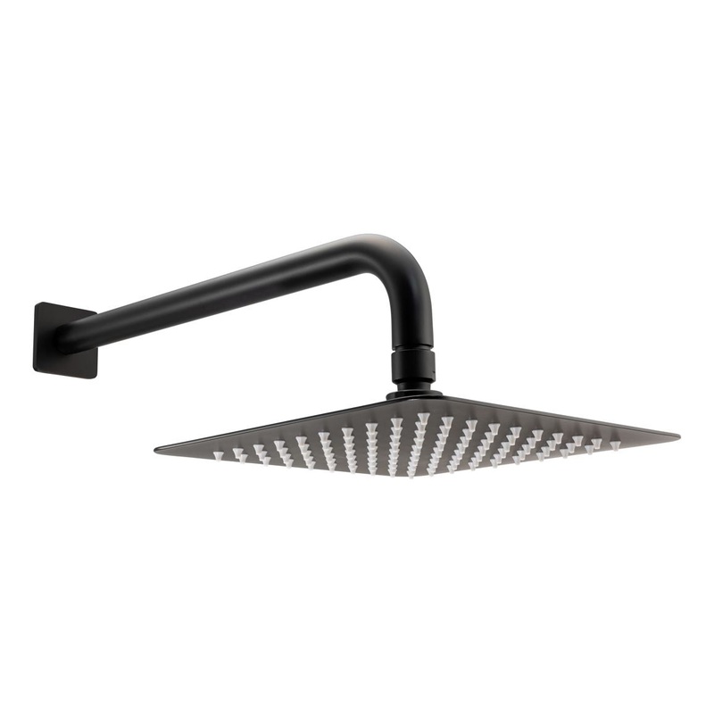 Abode Uno 200x200mm Shower Head – Matt Black