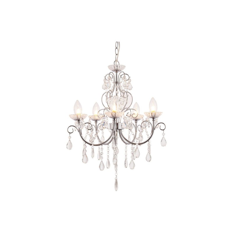 Birchmount 5 Arm Chandelier Ceiling Light – Chrome