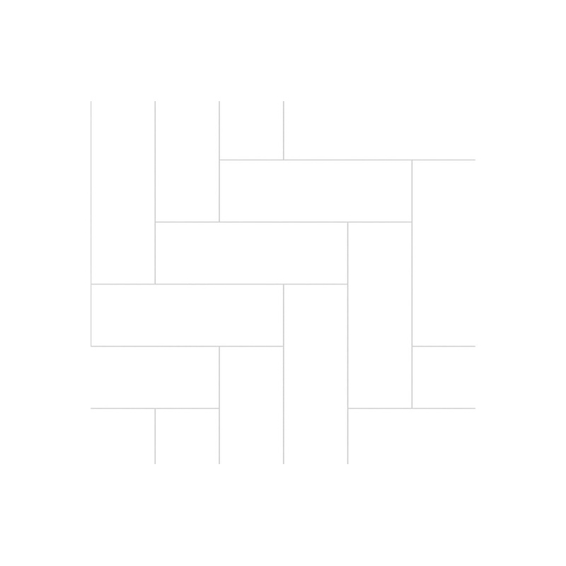 Fibo Urban – Denver White (Straight Herringbone)