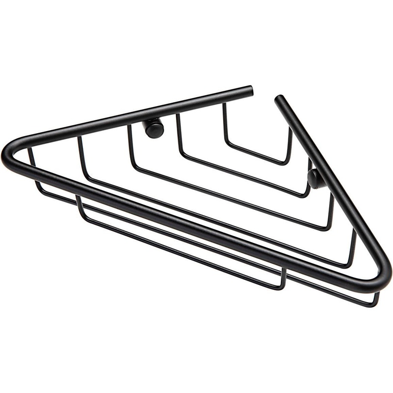 Rockwood 1-Tier Corner Shower Caddy – Black