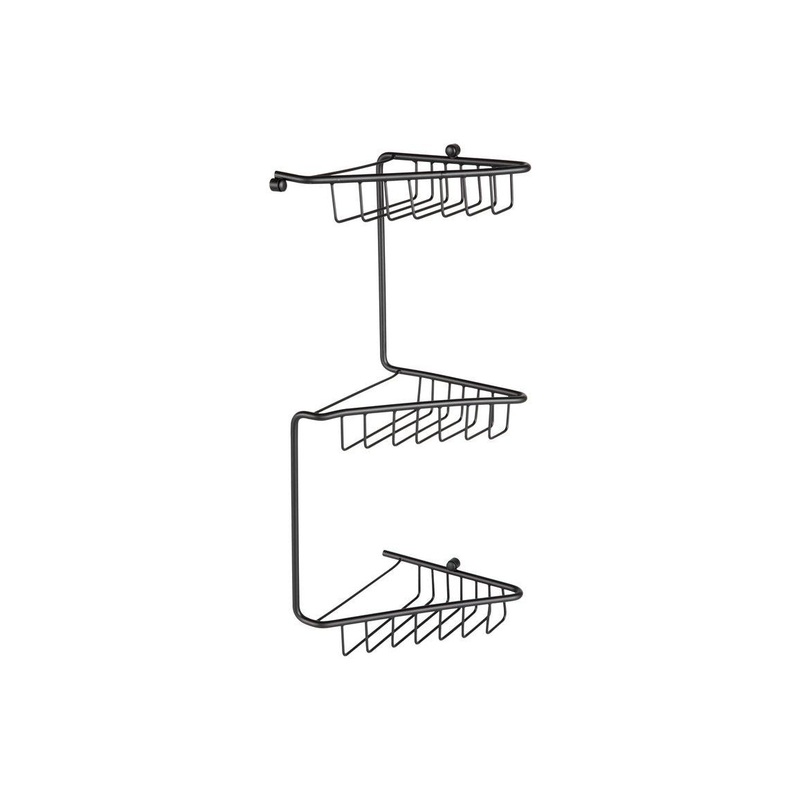 Rockwood 3-Tier Corner Shower Caddy – Black