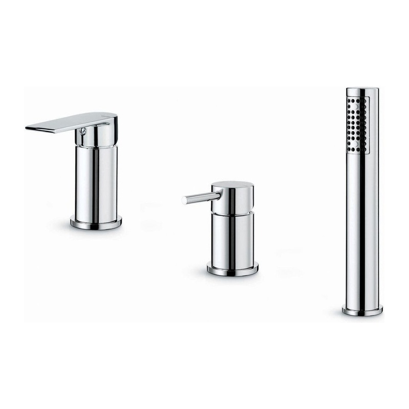 Vema Timea 3-Hole Deck Mounted Bath/Shower Mixer – Chrome