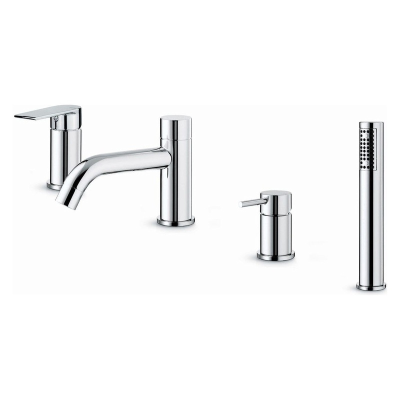 Vema Timea 4-Hole Deck Mounted Bath/Shower Mixer – Chrome