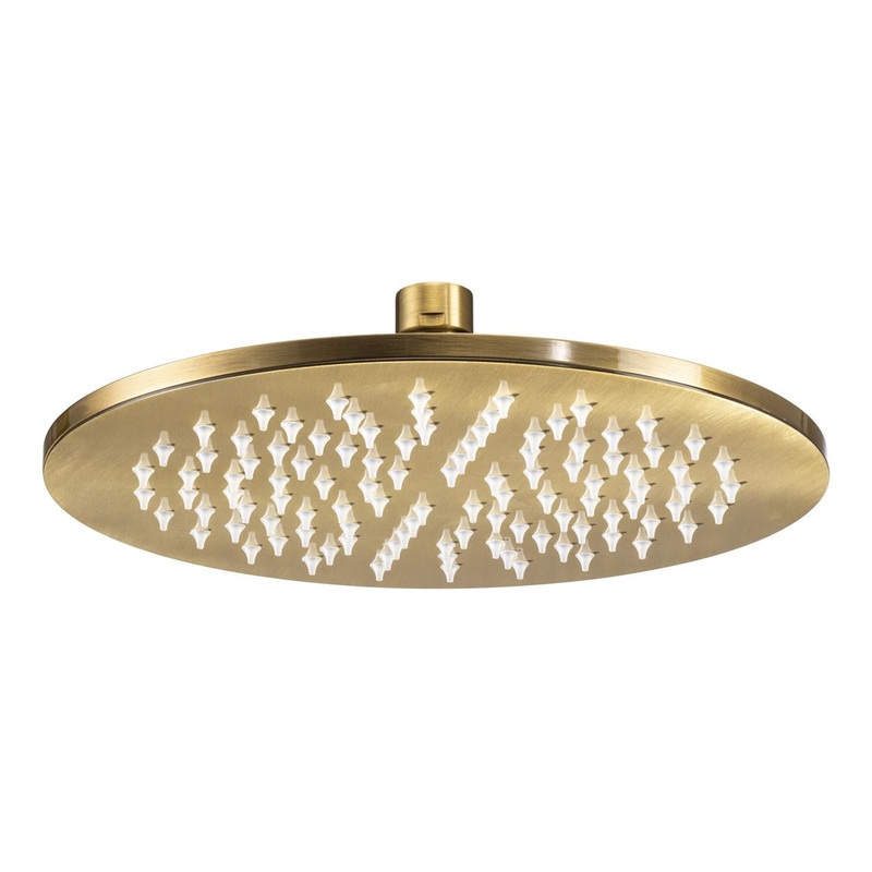 Abode Euphoria 225x225x8mm Circular Showerhead – Antique Brass