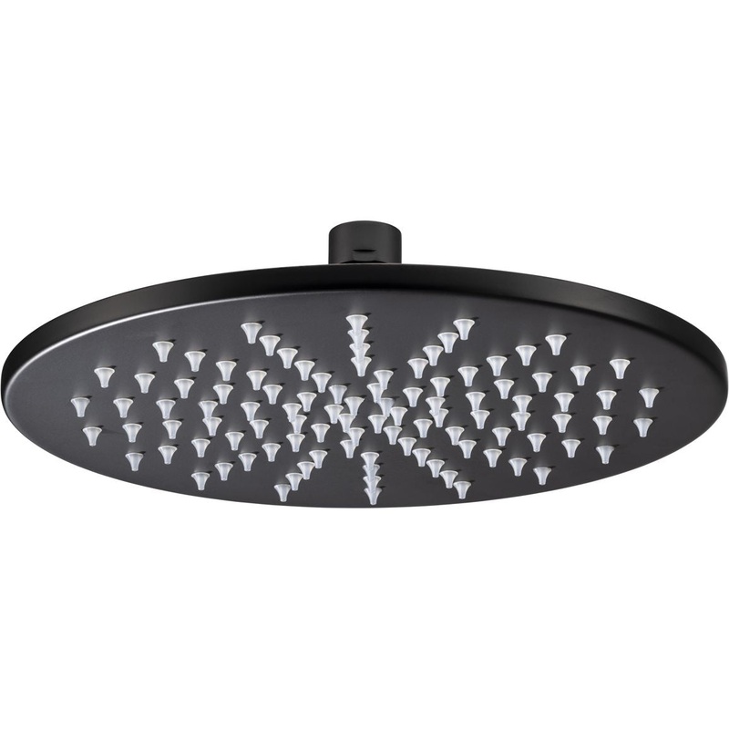 Abode Euphoria 225x225x8mm Circular Showerhead – Matt Black