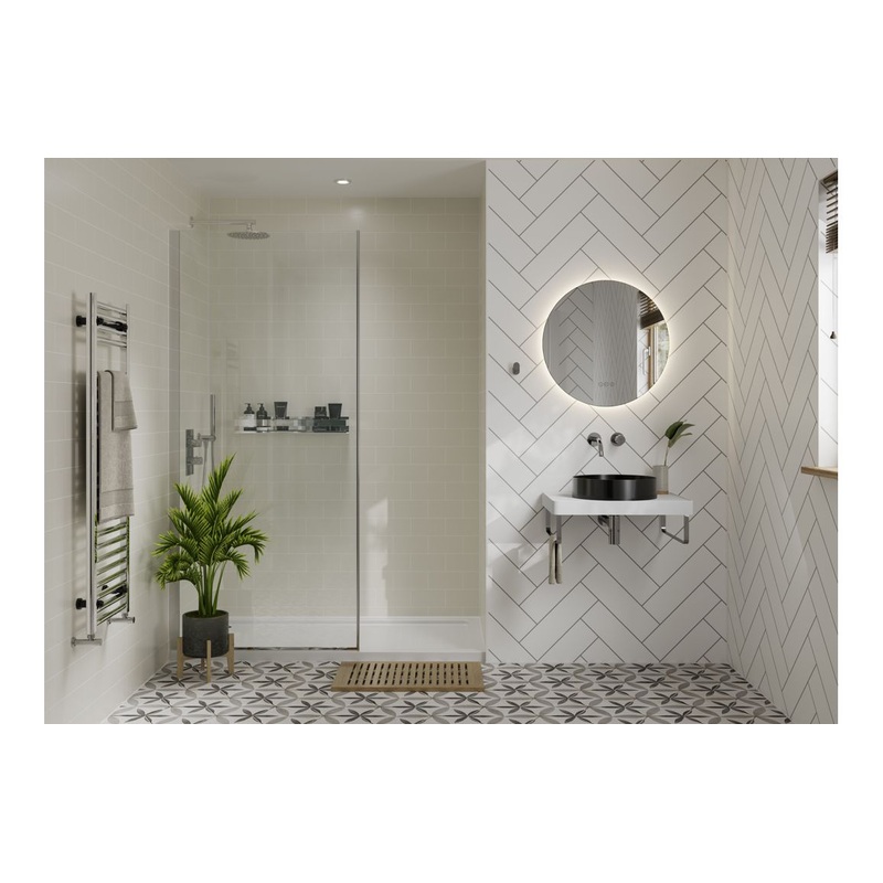 Abode Euphoria Circular Wall Outlet, Handset & Bracket Set – Chrome