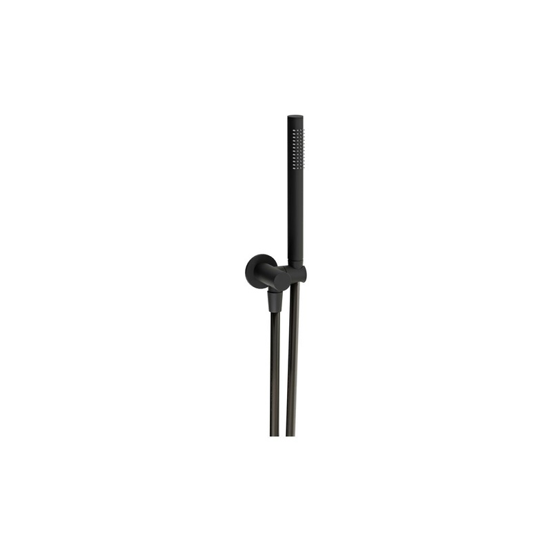 Abode Euphoria Circular Wall Outlet, Handset & Bracket Set – Matt Black