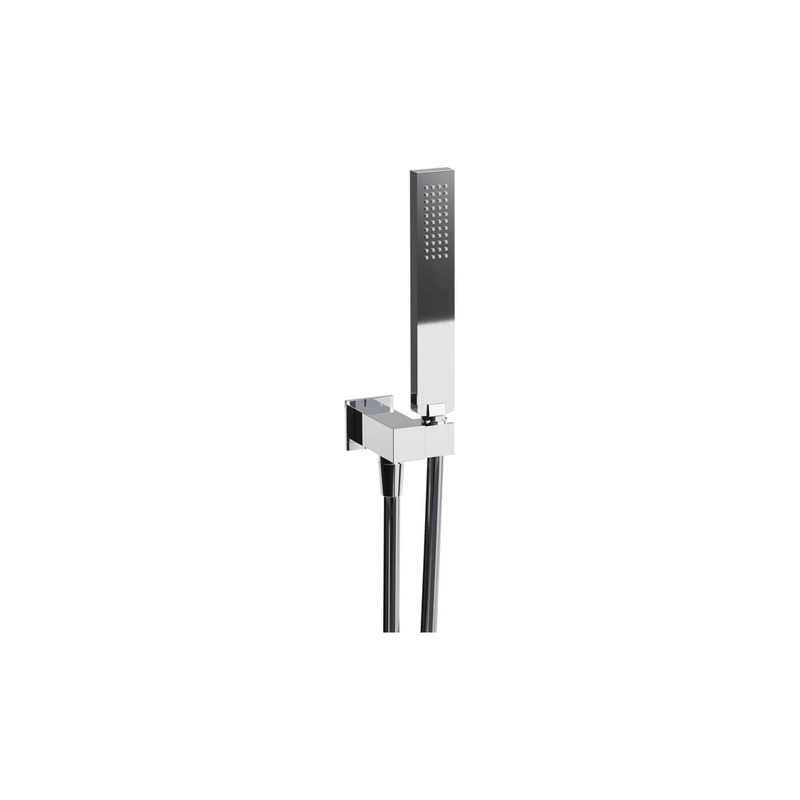 Abode Euphoria Square Wall Outlet, Handset & Bracket Set – Chrome