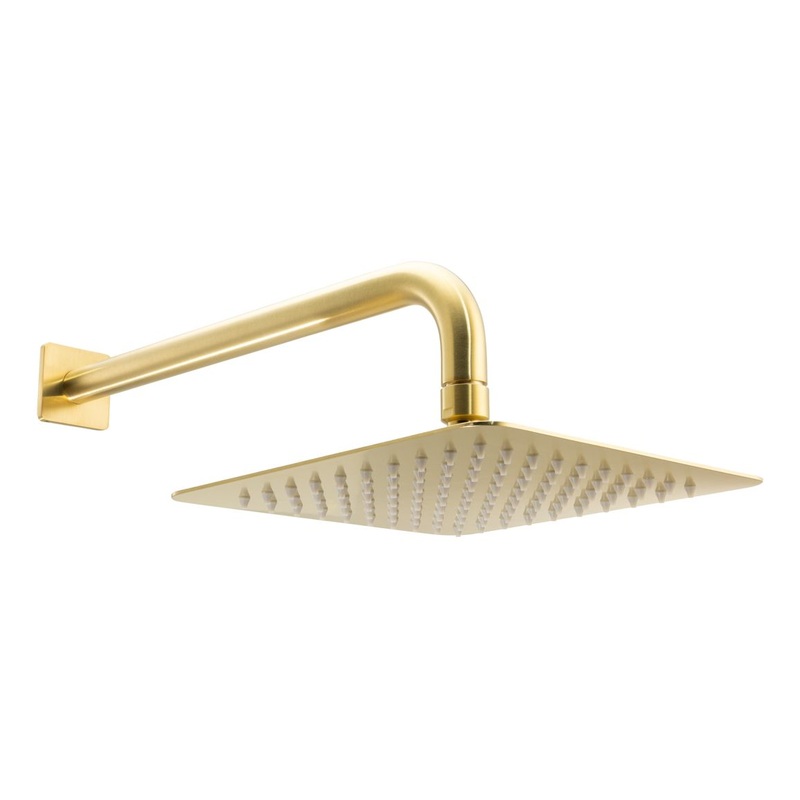 Abode Uno 200x200mm Shower Head – Brushed Brass