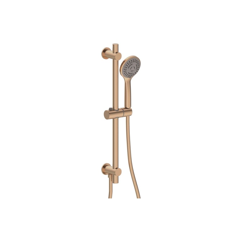Berry Round Riser Rail Kit w/Elbow & 3 Mode Handset – Brushed Bronze