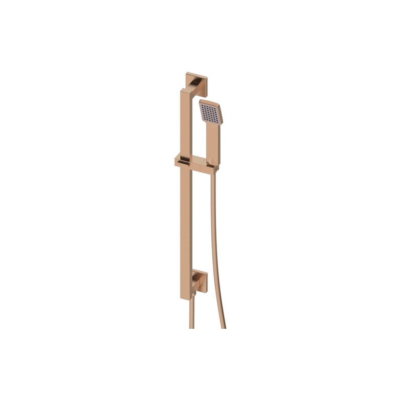 Engleman Square Riser Rail Kit w/Elbow & Handset – Brushed Bronze