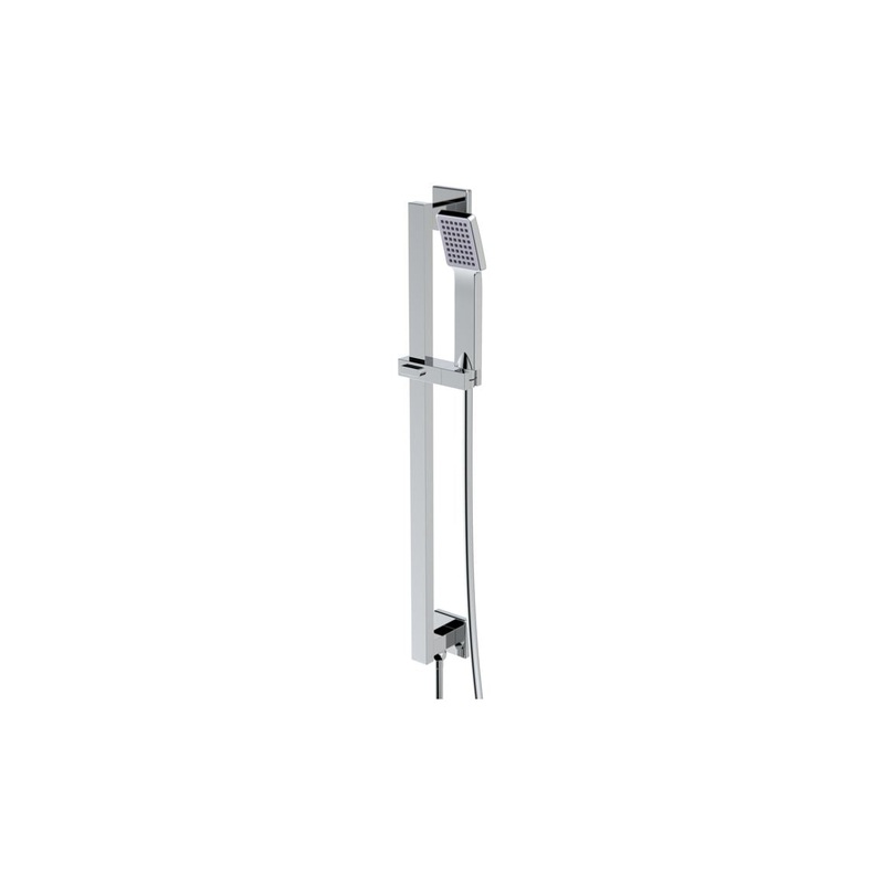 Engleman Square Riser Rail Kit w/Elbow & Handset – Chrome