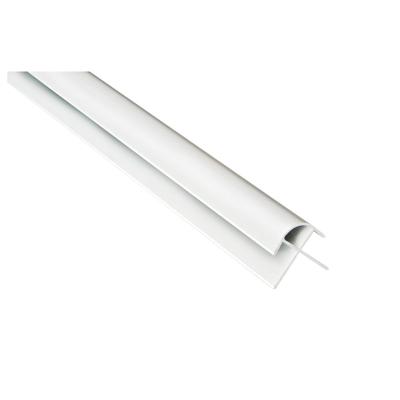 Fibo White PVC Rounded External Profile 2.4m